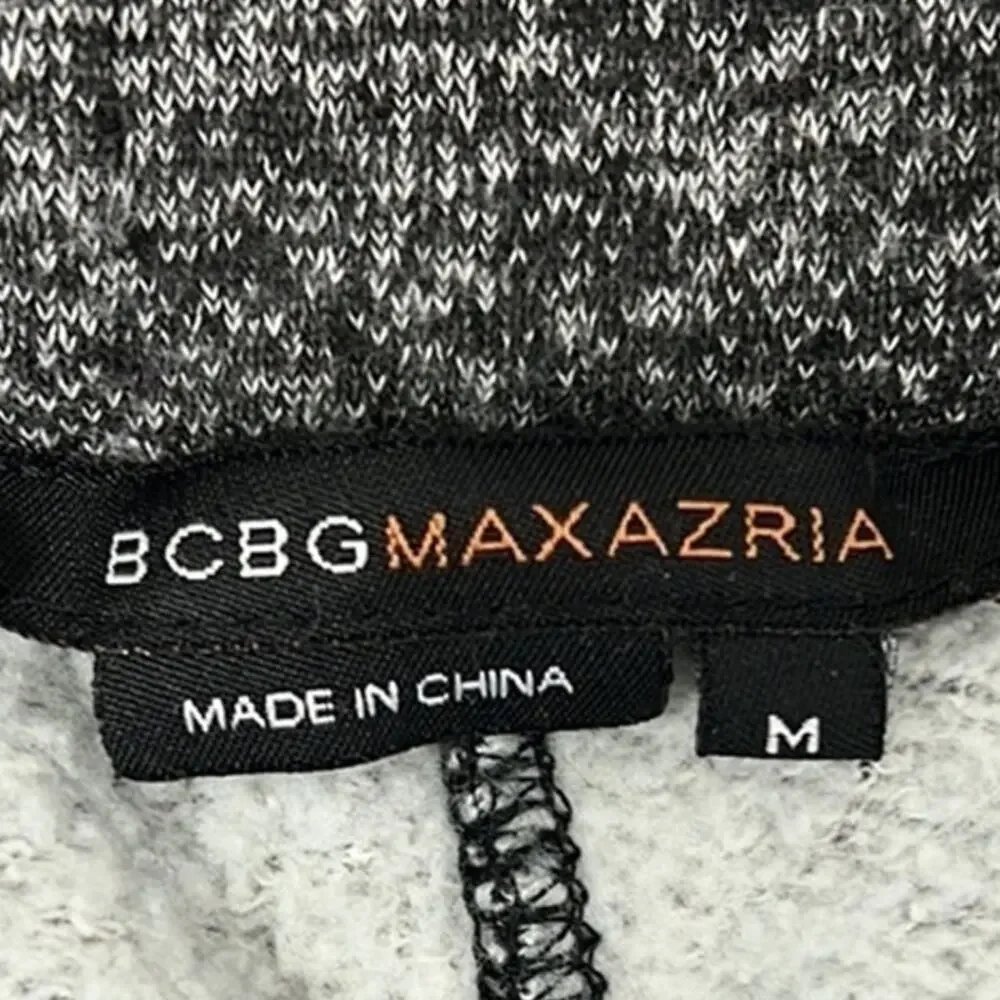 BCBGMAXAZRIA Joggers Heather Gray Branded Waist Size M Athleisure Loungewear
